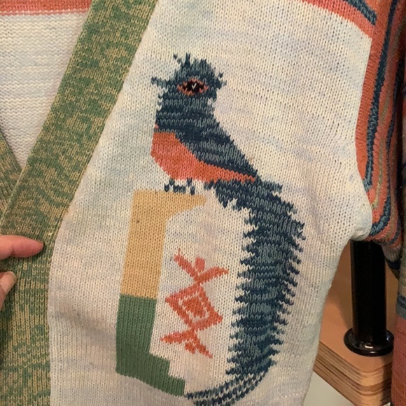 70s tribal/aztec print cardigan - Picture 5 of 8
